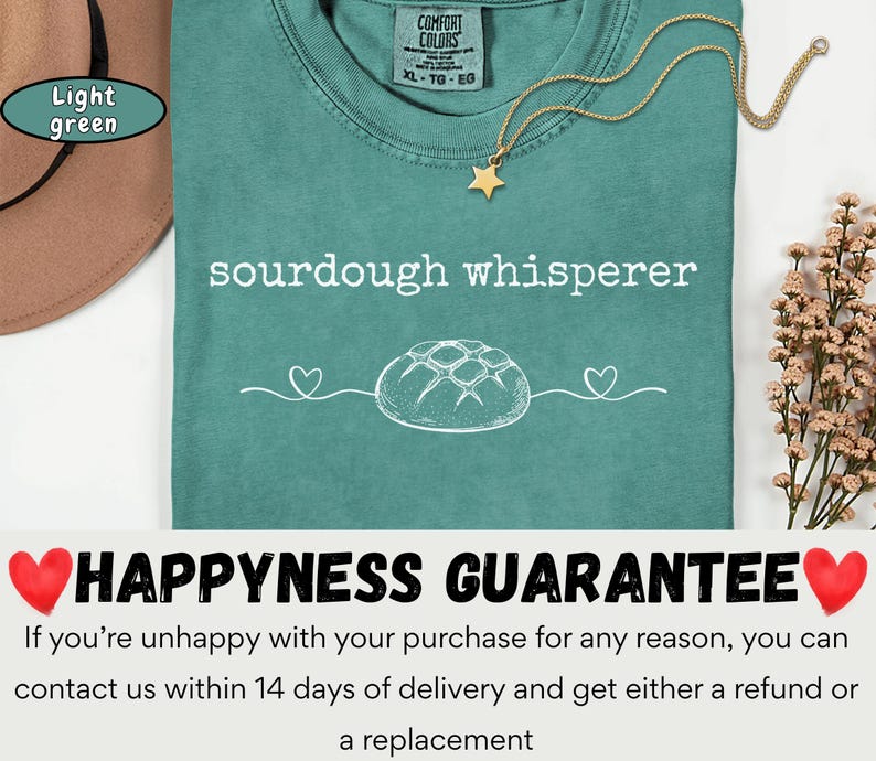 Comfort Colors Sourdough Shirt, Sourdough Gifts, sourdough starter, baking shirt, Bread Maker Gift, Local Sourdough Dealer, bread maker gift image 2