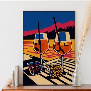 Lake Como Aperitivo Poster - Italian Travel Art