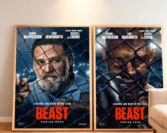 Beast Movie Poster | High-Definition Replica Canvas Printing | Frameless | Movie Fan Gifts | Wall Decorations