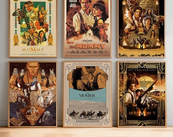 Pôster do filme A Múmia | Impressão em tela de alta definição | Sem moldura | Presente para fãs de cinema | Decoração de parede