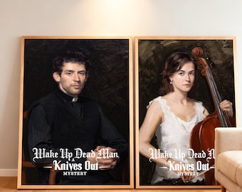 Wake Up Dead Man A Knives Out Mystery Character Poster | High-Definition Replica Canvas Printing | Frameless | Wall Decorations