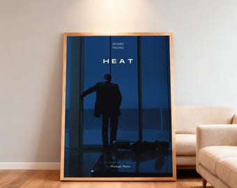 Poster del film Heat | Stampa su tela ad alta definizione | Senza cornice | Regali per gli appassionati di cinema | Decorazioni murali
