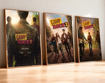 Locandina del film Camp Rock 3 | Stampa su tela ad alta definizione | Senza cornice | Regalo per appassionati di cinema | Decorazione murale