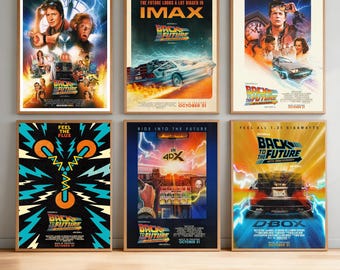 Pôster do filme De Volta para o Futuro - 40º Aniversário | Impressão em tela de alta definição | Sem moldura | Presente para fãs do filme | Decoração de parede