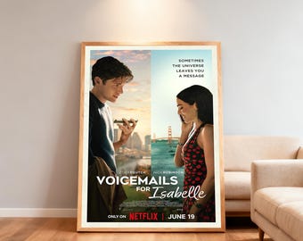 Pôster do filme "Mensagens de Voz para Isabelle" | Impressão em tela de alta definição | Sem moldura | Presente para fãs de cinema | Decoração de parede