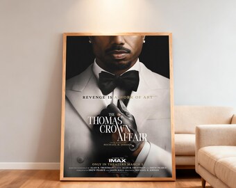 Pôster do filme "O Caso Thomas Crown" | Impressão em tela de alta definição | Sem moldura | Presente para fãs de cinema | Decoração de parede
