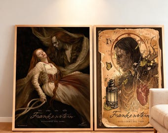 Frankenstein Horror Movie Poster | High-Definition Replica Canvas Printing | Frameless | Movie Fan Gifts | Wall Decorations