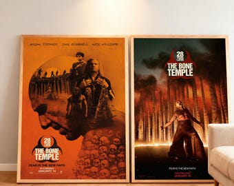 28 Years Later The Bone Temple Movie Poster | High-Definition Replica Canvas Printing | Frameless | Movie Fan Gifts | Wall Decorations