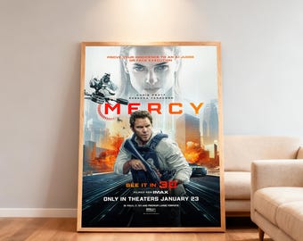 Mercy Movie Poster | High-Definition Replica Canvas Printing | Frameless | Movie Fan Gifts | Wall Decorations