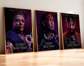 Pôster do filme Filhos de Sangue e Osso | Impressão em tela de alta definição | Sem moldura | Presente para fãs de cinema | Decoração de parede