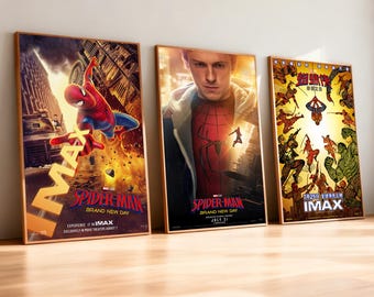 Pôster do filme Homem-Aranha: Um Novo Dia - IMAX | Impressão em tela de alta definição | Sem moldura | Presente para fãs de cinema | Decoração de parede