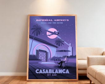 Casablanca Movie Poster | High-Definition Replica Canvas Printing | Frameless | Movie Fan Gifts | Wall Decorations