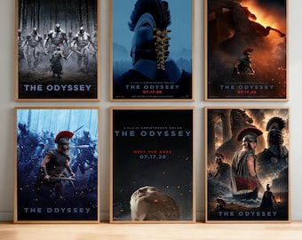 Affiche du film L'Odyssée | Reproduction sur toile haute définition | Sans cadre | Cadeau pour cinéphiles | Décoration murale