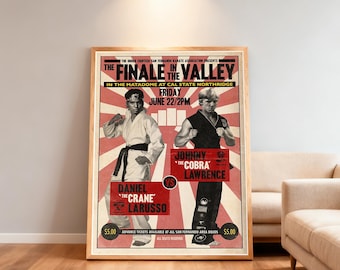Pôster do filme Karate Kid | Impressão em tela de alta definição | Sem moldura | Presente para fãs do filme | Decoração de parede
