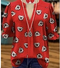 Womens Georgia Bulldogs Blouse