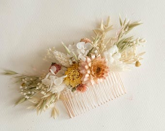 Dried Flower Hair Comb | Boho Bridal Accessory | Spring Wedding Wildflowers Headpiece