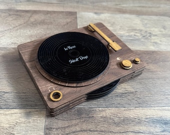 Music Album Coaster Set, 4-Piece