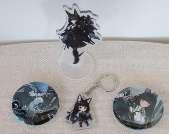 Zenless Zone Zero (ZZZ) Miyabi Hoshimiya standee, badges and keyring set