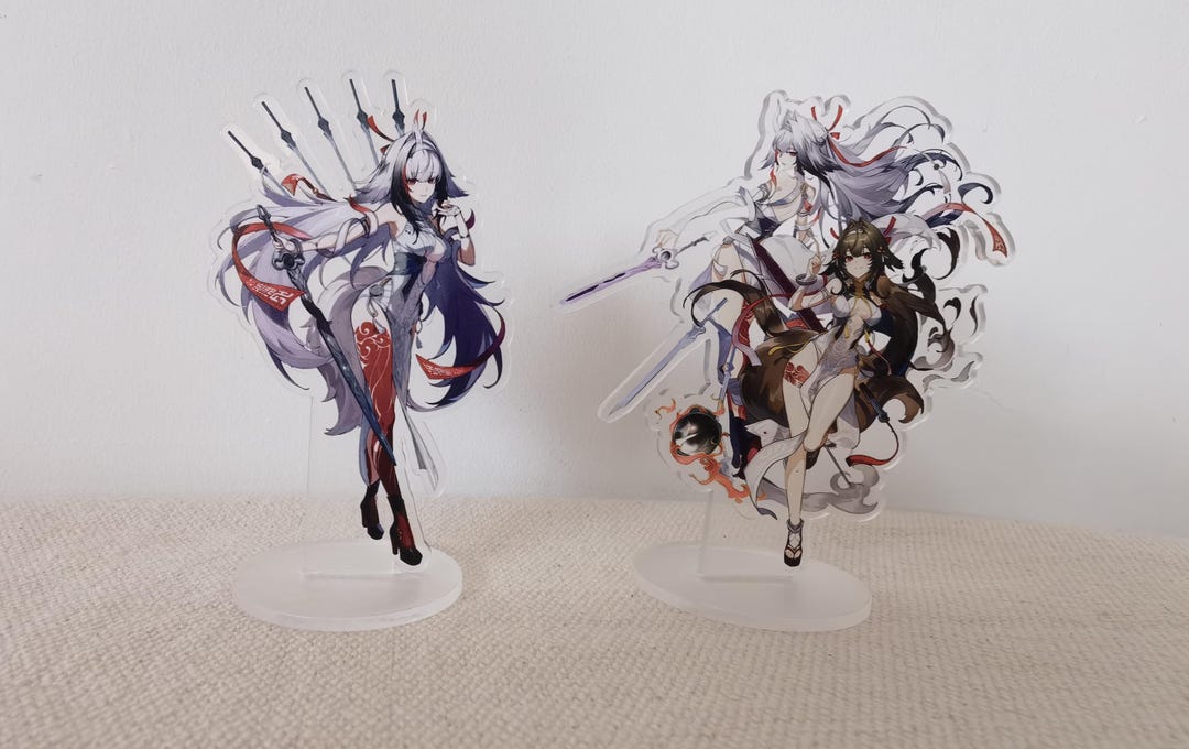 Zenless Zone Zero (ZZZ) Pair of Ye Shunguang Acrylic Stands, 4in