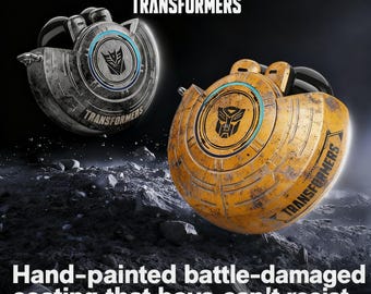 Transformers theme Earbuds, TF-T31 Bluetooth 5.4, Battle Damaged Paint,  Autobots and decepticons, bumblebee painting
