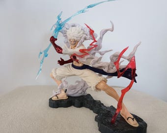 One Piece The Sun God Nika Luffy Gear 5 PVC Figure Statue, 9in / 23cm tall
