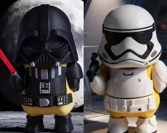 3D print Dool duck x darth vader and stormtrooper Figures set, Magnetic attraction parts, 4in / 10cm tall