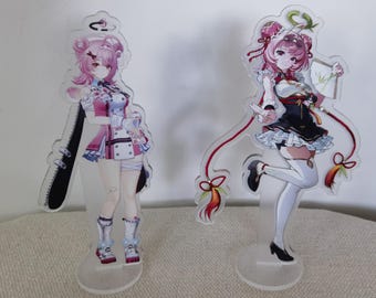 Neverness to Everness (NTE) Chiz acrylic standee set, Original skin and Verdant Grace skin, 6in / 15cm tall
