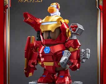 3D print Capybara x Ironman Figure, Magnetic attraction parts, 5in / 13cm tall