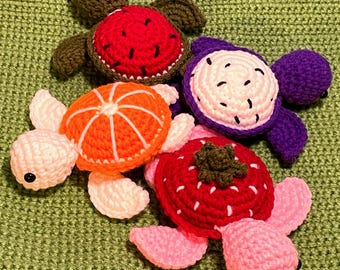 Crochet Fruit Turtles
