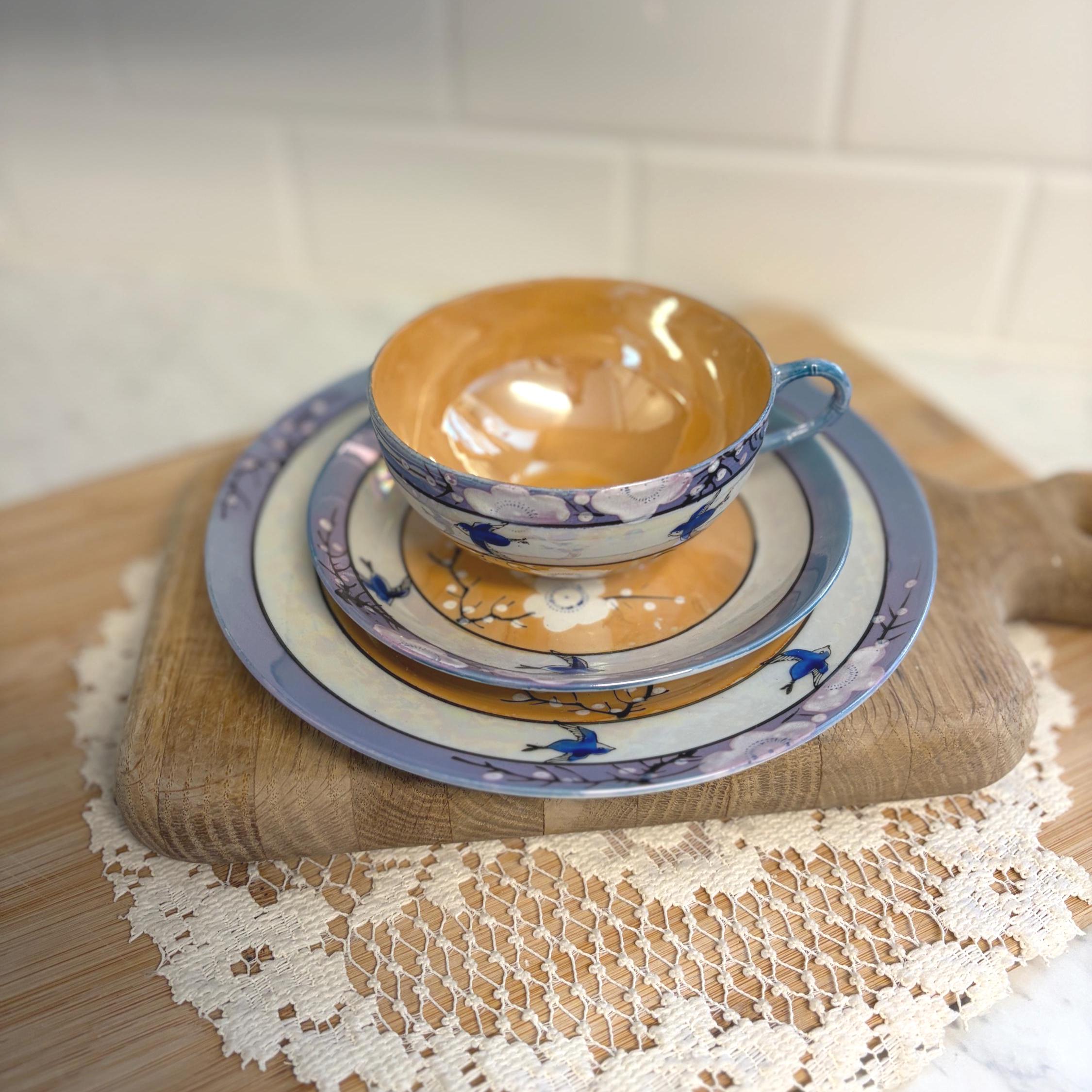 Japanese Blue Bird Ceramics - Etsy