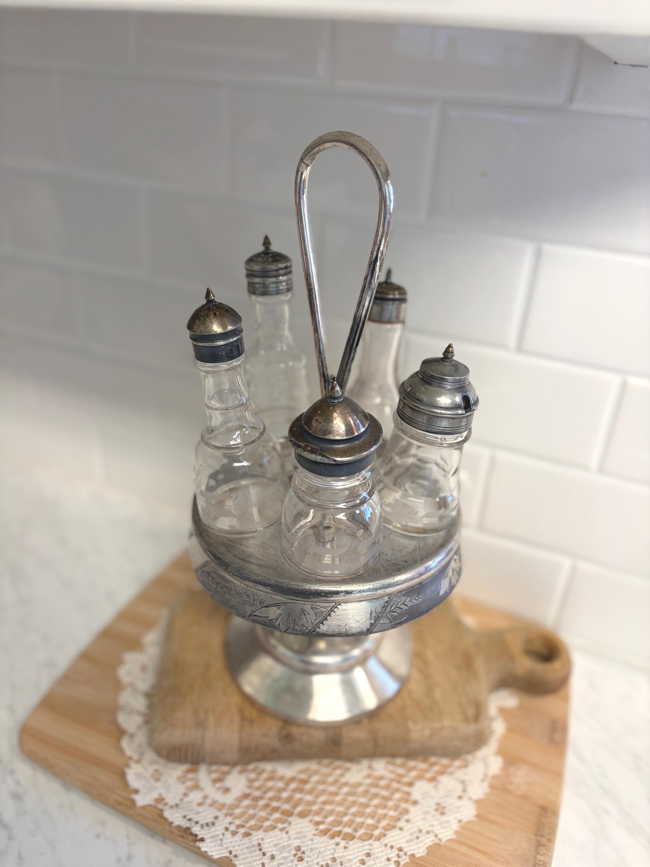 Antique Condiment Set - Etsy