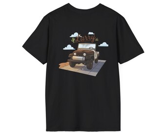 Personalisierte Larry Jeep T-Shirt | Off-Road Vintage Truck Name T-Shirt