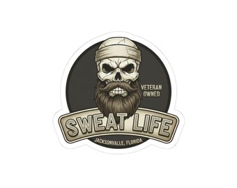 "Sweat Life ""Badge of Honour"" Die-Cut Aufkleber."