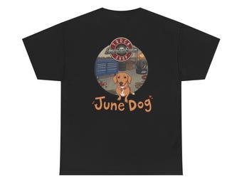 American Custom Truck Shop Juni Hunde-Grafik-T-Shirt - Garage & Hundeliebhaber-Bekleidung