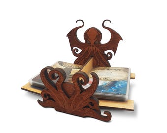 Arkham Horror LCG Begegnungskartenhalter, Deckorganizer aus Holz, Ablage- und Begegnungskartenständer, Kartenhalter für Schutzhüllen, Tischorganizer