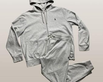 Chándal Polo / Chándal Polo gris jaspeado con capucha