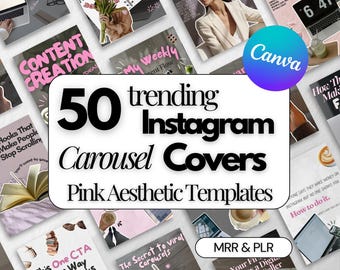 Pink Instagram Carousel Templates | Canva Social Media Kit (MRR PLR)
