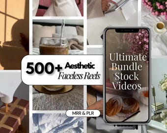500+ Stock Video Reels | PLR MRR License (Digital Download