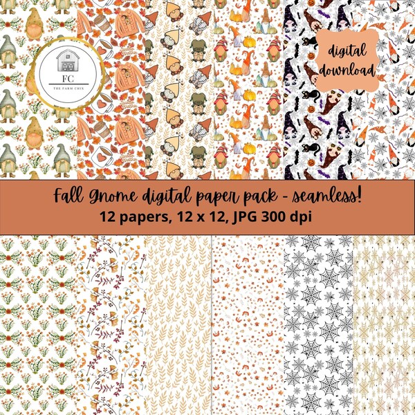 Fall Scrapbook Paper - Etsy