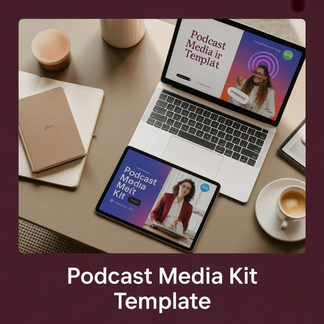 Editable Podcast Media Kit Template Canva Press Kit Instant Download