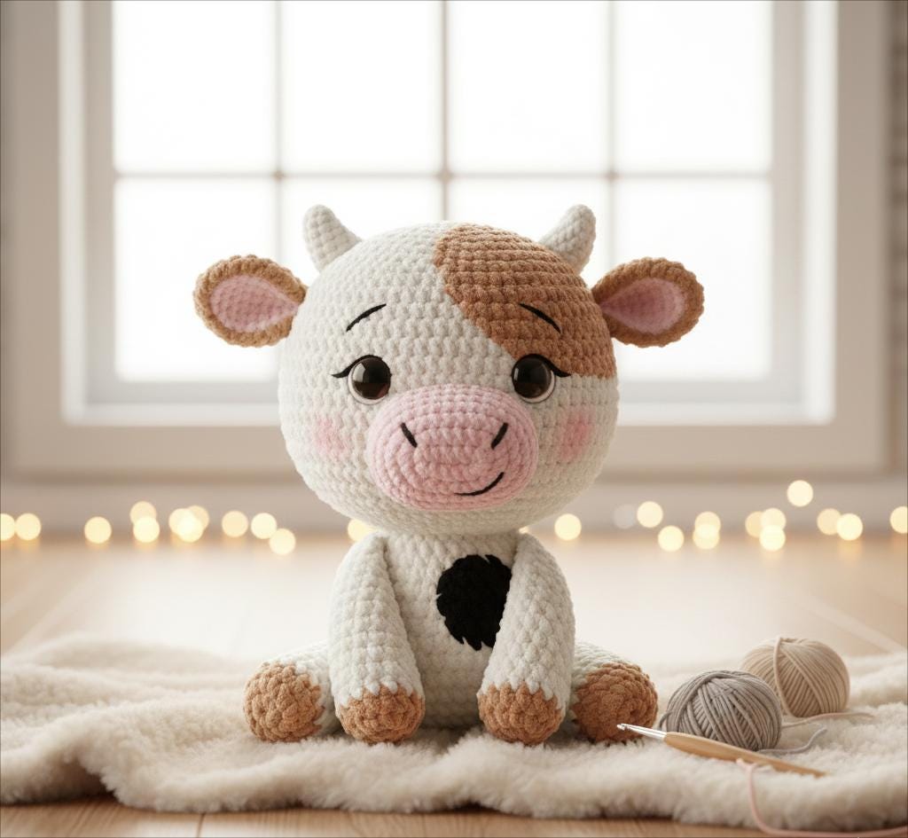 39 Cow Crochet Patterns: Unleash Your Creativity with These Adorable Designs! 13 Cow Amigurumi Pattern Crochet Plush Toy