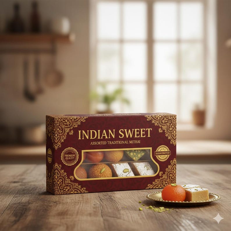 Sweets Packaging Design: Canva Template, Candy Label & Treat Box ...