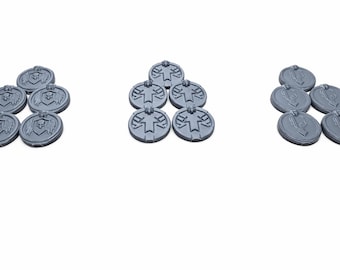 Kill Team Tokens – 15-Piece Engage, Conceal & Guard Token Set
