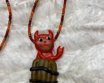 Grateful Dead Hell In A Bucket Beaded Necklace Hand Made