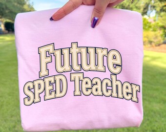 Future SPED Teacher T-Shirt, Special Education Graduation Gift, Inclusive Educator Varsity Comfort Colors Shirt, New Teacher Grad Tee