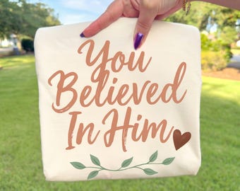 You Believed In Him First T-Shirt, BCBA Appreciation Gift, Behavior Analyst Thank You Comfort Colors Shirt, ABA Therapy Gratitude Tee
