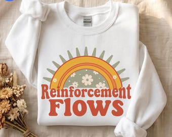Reinforcement Flows Retro SPED Teacher Sweatshirt, Neurodiversity Inclusion Crewneck, Autism Awareness Educator Gift