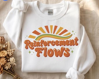 Reinforcement Flows Retro SPED Teacher Sweatshirt, Neurodiversity Inclusion Crewneck, Autism Awareness Educator Gift