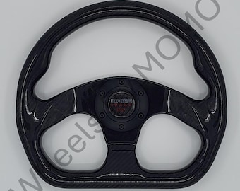 MOMO ブラックカーボンファイバーライクストリートスポーツ