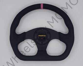 OMP ブラック スエードレザー Dシェイプ ストリートスポーツ